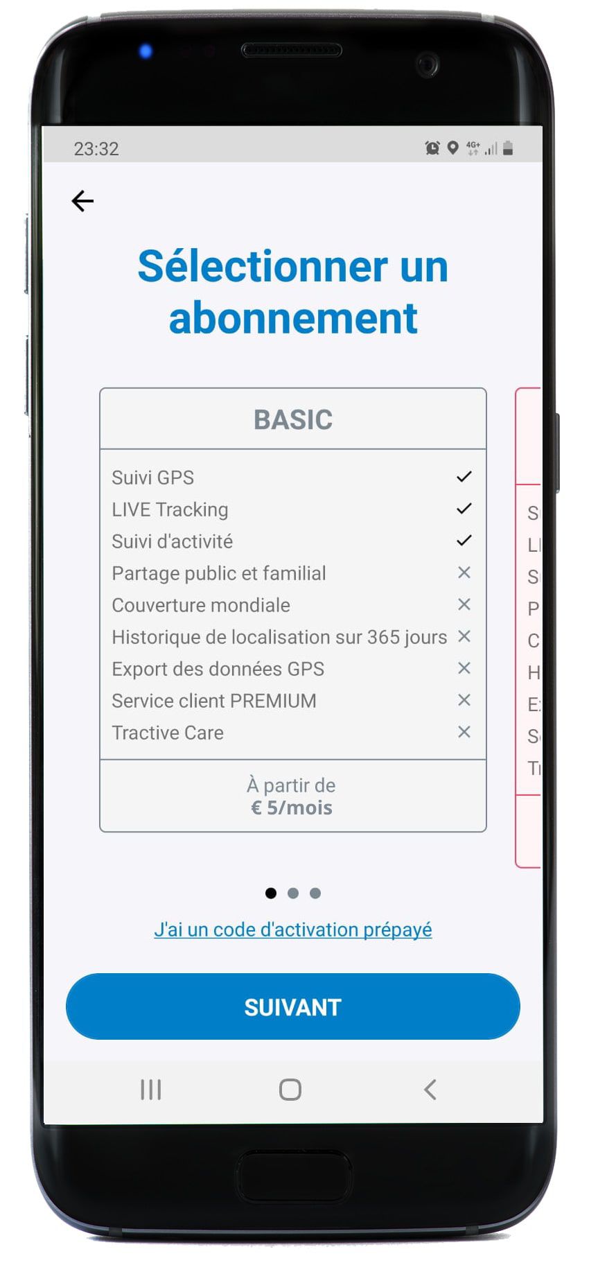 Application gratuite téléphone portable Tractive