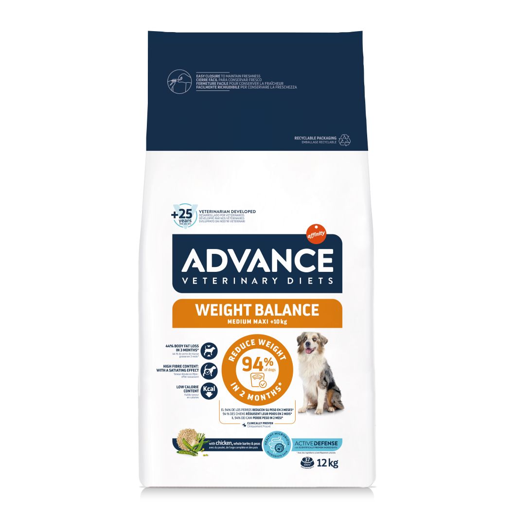 Croquettes Advance Veterinary Diets Weight Balance pour chien adulte en surpoids de taille moyenne à grande