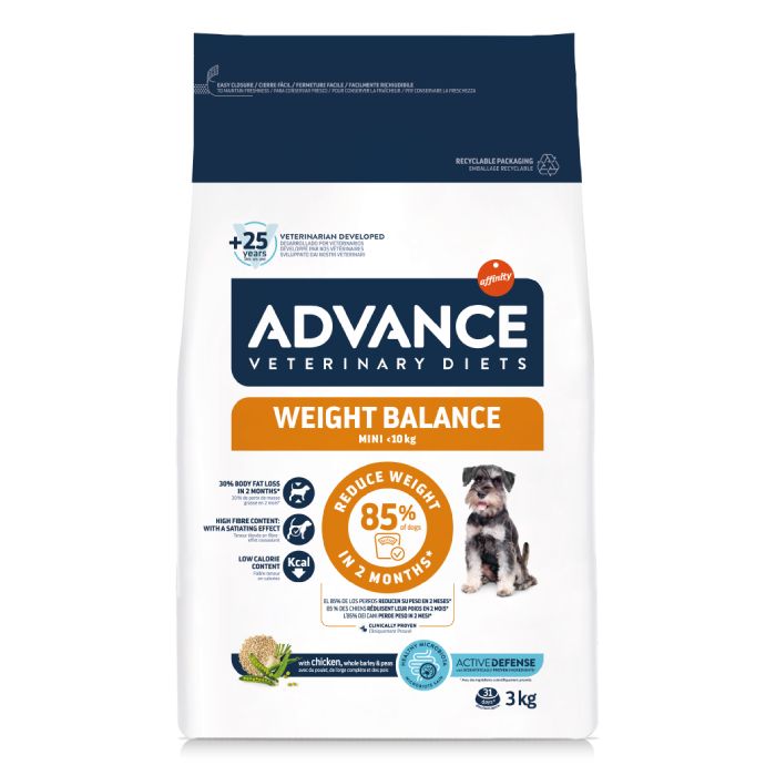 Croquettes Advance Veterinary Diets Weight Balance Mini pour petit chien en surpoids