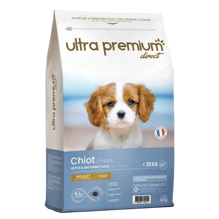 Croquettes Ultra Premium Direct Super Premium au poulet pour chiot de petite et moyenne taille