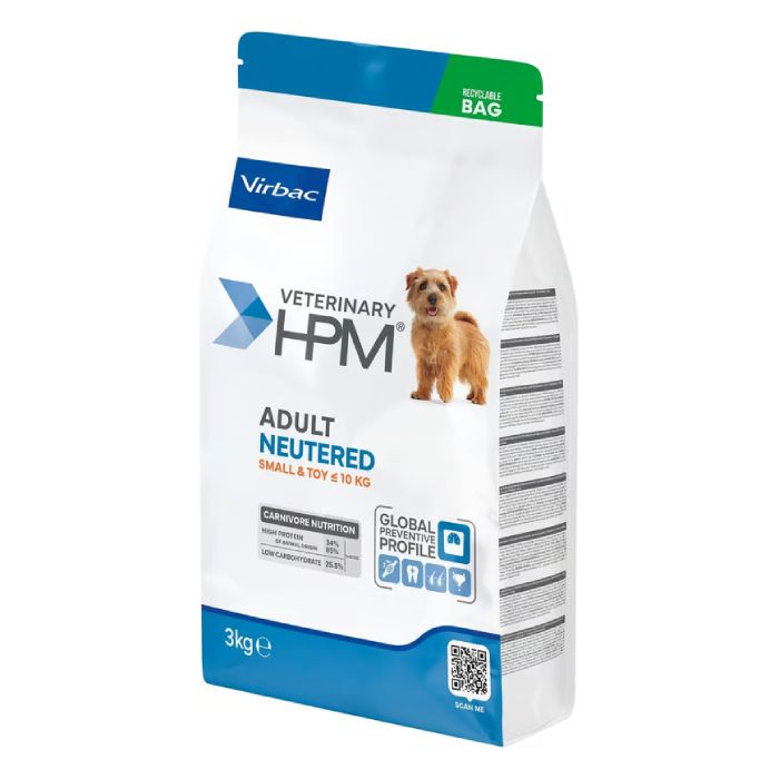 Croquettes Virbac HPM Adult Neutered Small & Toy pour chien stérilisé de petite taille